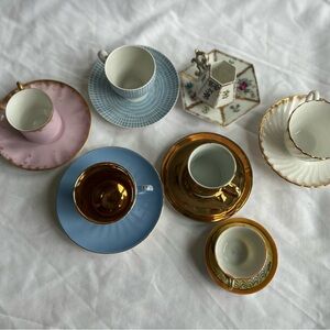 LOT of Elegant Assorted Teacup and Saucer Set